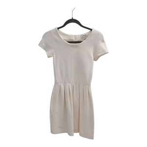 Ganni Anthropologie White Cream Textured Dress Size XS. SIZE 2